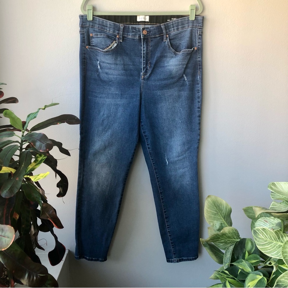 Nicole Miller Mid Rise TRIBECA Ankle Skinny Jeans